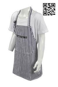AP072 design stripe fashion apron tailor made apron catering tailor made uniform company  monogrammed aprons  linen cross back apron